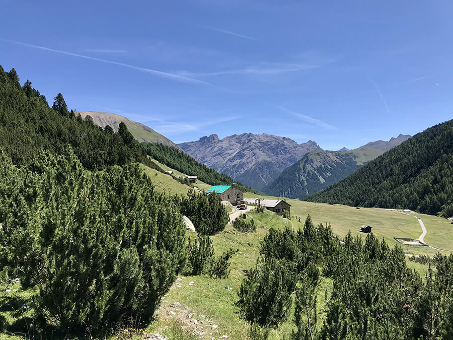 Il paesaggio guardandio verso le Tee di Federia, sentiero di ritorno