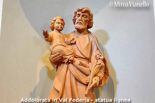 Chiesa dell'Addolorata in Val Federia - Livigno - statua lignea