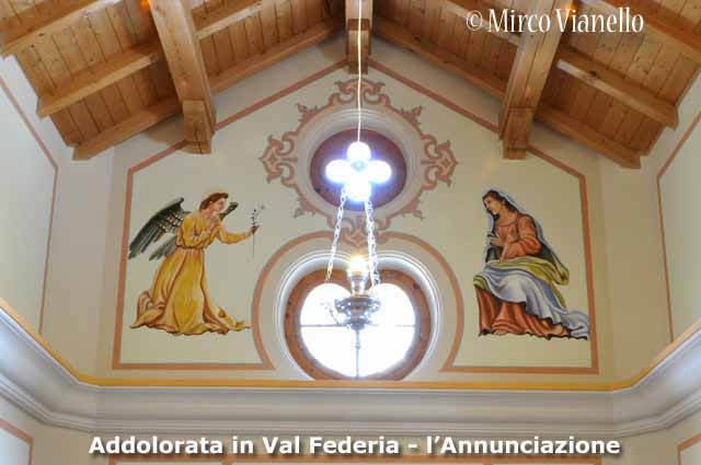 Chiesa dell'Addolorata in Val Federia - Livigno - Dipinto sulla parete 