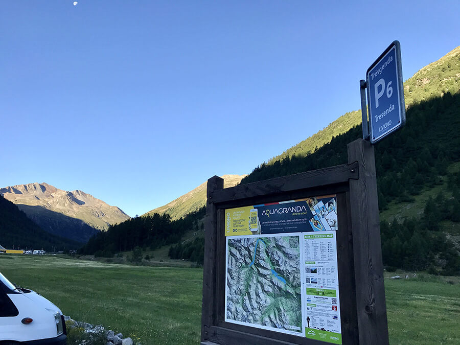 Partenza escursione parcheggio Tresenda