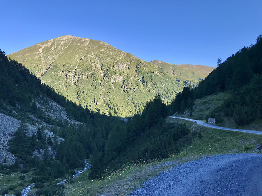 Il panorama voltandosi verso la Tresenda