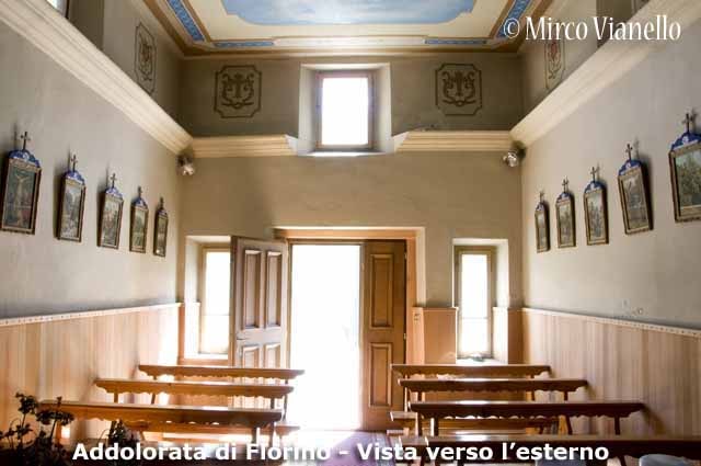 Chiesa della Madonna Addolorata di Florino - Livigno - veduta dall'altare