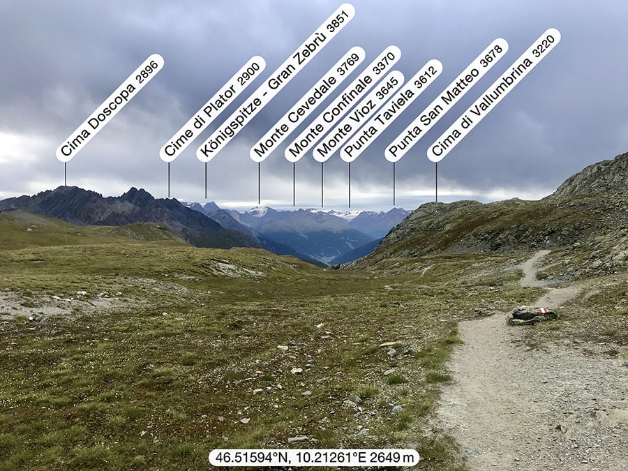 inizio discesa verso il Lago Nero e le montagne sopra Cancano e la Valdidentro