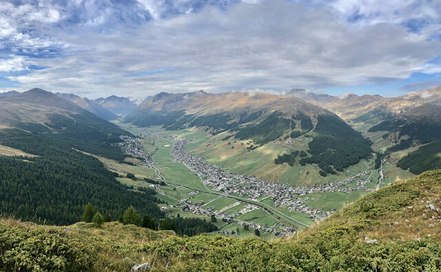 Vista su Livigno dal Crap dala Parè