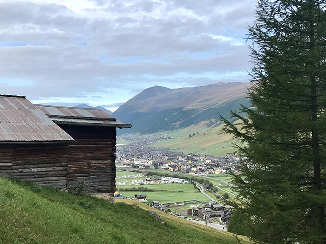 panorama dalle Tee dal Brun guardando verso Livigno 