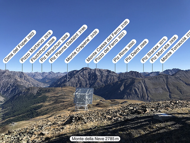 Vista dal Monte della Neve - montagne verso nord 