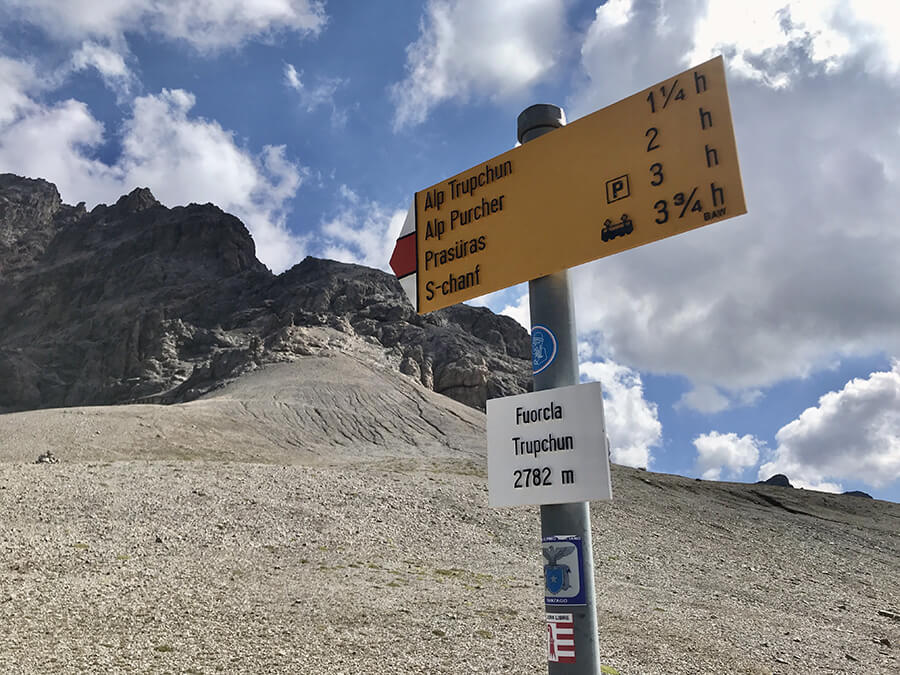 Passo Tropione - Segnaletica svizzera 