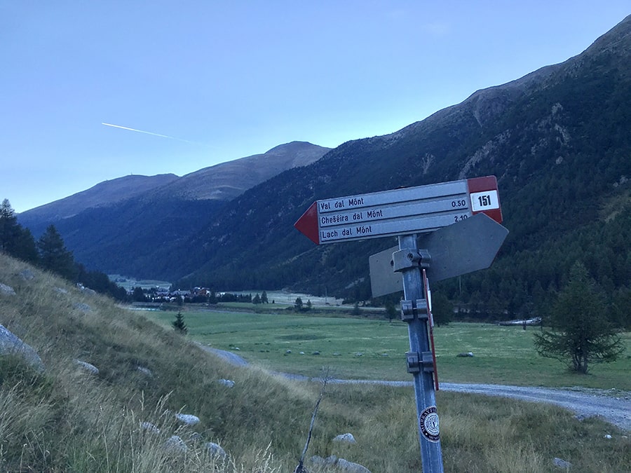 Valle del Monte Livigno - segnaletica dopo Alpe Campaccio