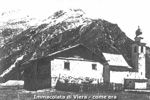 Chiesa dell'Immacolata di Viera - Livigno - la chiesina originale prima dell'abbattimento